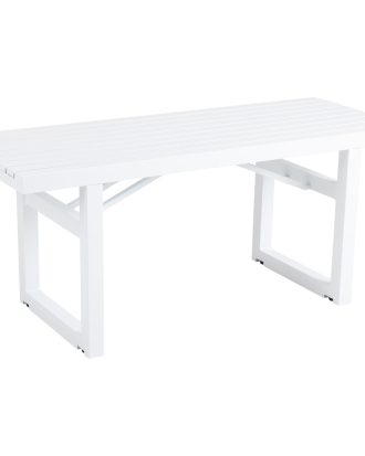Brafab Vevi Bänk 105 Cm - Trädgårdssoffor & Bänkar Aluminium Vit