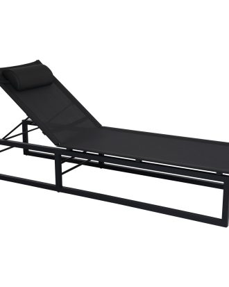 Brafab Vevi Solsäng - Solstolar & Solsängar Aluminium Svart