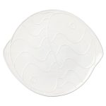 Broste Copenhagen Pesce Fat 30,6x34,6 Cm - Uppläggningsfat Stengods Vit