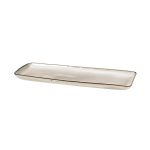 Broste Copenhagen Nordic Fat 12,5x35 Cm - Uppläggningsfat Stengods Sand