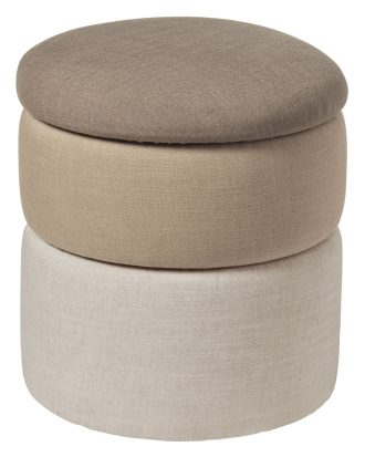 Broste Copenhagen Pond Sittpuff 38 Cm - Sittsäckar & Sittpuffar Polyester Beige