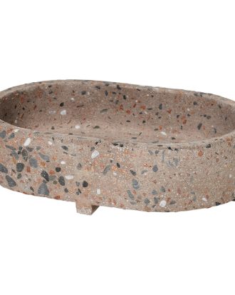 Broste Copenhagen Razzo Fat 10x15 Cm Antler - Tvålkoppar Terrazzo Beige
