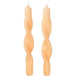 Broste Copenhagen Twist Ljus 23 Cm 2-pack - Ljus Paraffin Golden Fleece Yellow