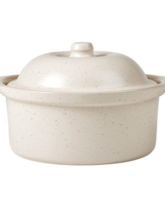 Broste Copenhagen Vig Ugnsform Med Lock - Ugnsformar Stengods Beige