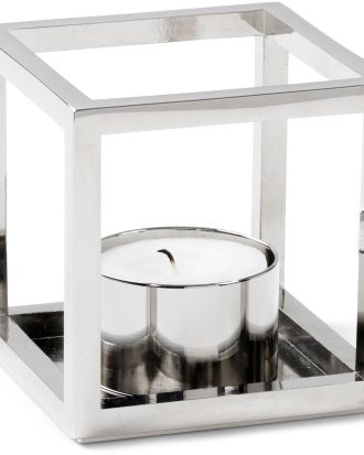 Audo Copenhagen Kubus T Ljuslykta - Ljuslyktor Förnicklad Metall Nickel