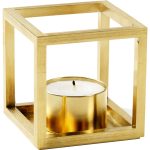 Audo Copenhagen Kubus T Ljuslykta - Ljuslyktor pläterad Metall Mässing