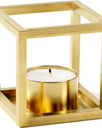 Audo Copenhagen Kubus T Ljuslykta - Ljuslyktor pläterad Metall Mässing