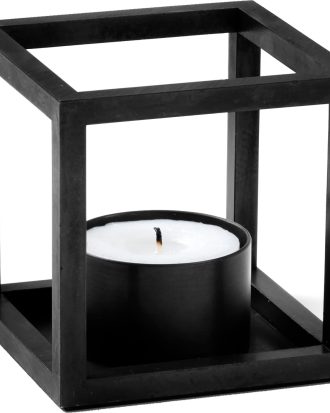 Audo Copenhagen Kubus T Ljuslykta - Ljuslyktor Lackerat Stål Svart