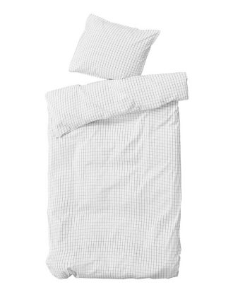 Bynord Erika Påslakan 150x210 Cm /coal - Påslakan Ekologisk Bomull Snow