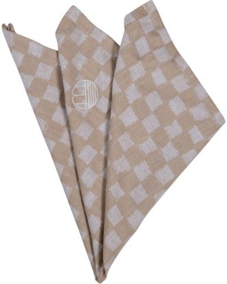 Byon Checki Tygservett Bomull 45x45 Cm 2-pack - Servetter & Tillbehör Ekologisk Bomull Beige