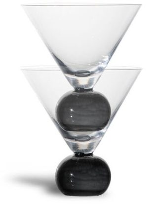 Byon Spice Glas 2-pack - Dricksglas Munblåst Glas Svart