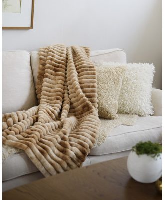 Stripy toffee - pläd i konstmaterial