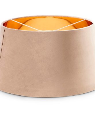 Carolina Gynning Cg Lampskärm Guld / Greige - Lampskärmar Sammet Grå