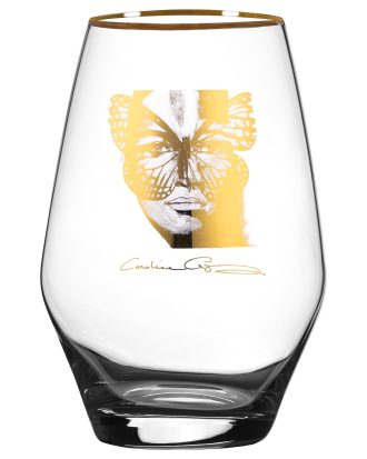 Carolina Gynning Golden Butterfly Vatten 35 Cl - Dricksglas Glas Guld