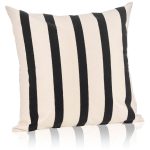 Carolina Gynning Luxury Kuddfodral Randigt 50x50 Cm Vit / - Prydnadskuddar & Fodral Bomull Svart