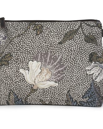 Ceannis Flower Linen Sminkväska M - Necessärer & Sminkväskor Bomull Khaki