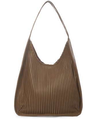 Ceannis Pleated Shopper Väska - Väskor & Ryggsäckar Polyuretan Brun