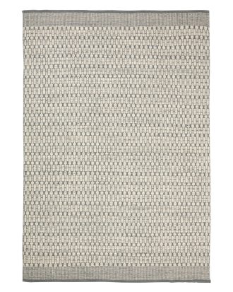 Chhatwal & Jonsson Dhurry Wool Mahi Matta 80x250 Cm Off White/grey - Ullmattor Ull Grå