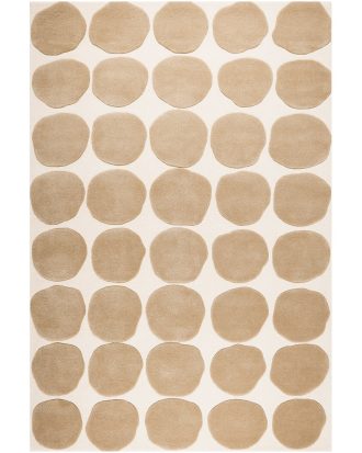 Chhatwal & Jonsson Dots 2 Level Matta / Ljusbeige 230x320 Cm - Tuftade mattor Ull Light Khaki