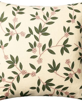 Chhatwal & Jonsson Gita Kuddfodral 50x50 Cm Light Beige / Cactus Green / - Prydnadskuddar & Fodral Linne Rose