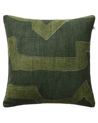 Chhatwal & Jonsson Sikkim Kuddfodral 50x50 Cm /forest Green - Prydnadskuddar & Fodral Linne Grön
