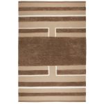 Chhatwal & Jonsson Veda matta / Off-white / Mocha 170x240 Cm - Ryamattor Ull Beige