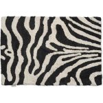 Classic Collection Zebra Badrumsmatta 60x90 Cm Svart/vit - Badrumsmattor Bomull Svartvit