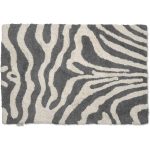 Classic Collection Zebra Badrumsmatta 60x90 Cm Grå/vit - Badrumsmattor Bomull Gråvit