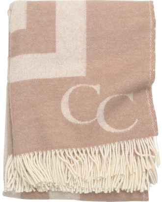 Classic Collection Monogram Pläd 130x200 Cm - Plädar & Filtar New Zeeland Wool Beige