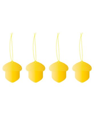 Cooee Design Juldekorationer pläterat 4-pack Acorn - Juldekorationer Rostfritt Stål Mässing