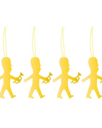 Cooee Design Juldekorationer pläterat 4-pack Drummer Boy - Juldekorationer Rostfritt Stål Mässing