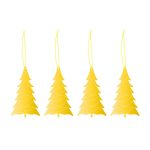 Cooee Design Juldekorationer pläterat 4-pack Tree - Juldekorationer Rostfritt Stål Mässing