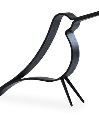 Cooee Design Woody Bird 14 Cm - Träfigurer Ek Svart