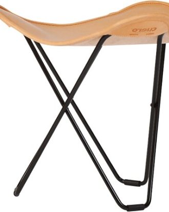 Cuero Flying Goose Pampa Pall /black - Fotpallar Stål Crude Nature