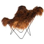 Cuero Iceland Mariposa Butterfly Chair /black - Fåtöljer Stål Wild Brown