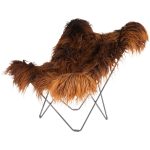 Cuero Iceland Mariposa Butterfly Chair Wild Brown/chrome - Fåtöljer Stål Brun
