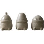 Dbkd Hipster Triplets Juldekorationer 3-pack - Juldekorationer Keramik Beige