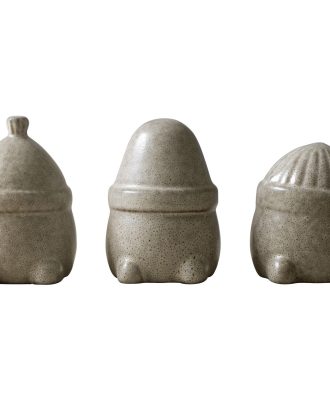 Dbkd Hipster Triplets Juldekorationer 3-pack - Juldekorationer Keramik Beige