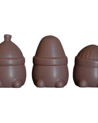 Dbkd Hipster Triplets Juldekorationer 3-pack - Juldekorationer Keramik Maroon