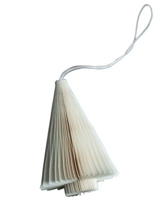 Dbkd Paper Tree Juldekoration 7 Cm White - Juldekorationer Papper Vit