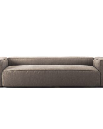 Decotique Grand 3-sitssoffa Pradotyg - 3-sitssoffor Sammet Mole Brown