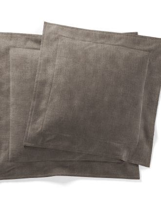 Decotique Grand Kuddar 2-pack Pradotyg - Prydnadskuddar & Fodral Sammet Mole Brown