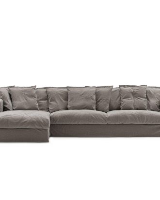 Decotique Le Grand Air 3-sitssoffa Divan Vänster - Hörnsoffor & Divansoffor Linne Smokey Granite
