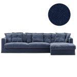 Decotique Le Grand Air Klädsel 3-sits Divan Höger - Möbelklädsel Bomull Blå