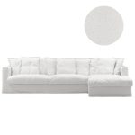 Decotique Le Grand Air Klädsel 3-sits Divan Höger - Möbelklädsel Bomull Vit