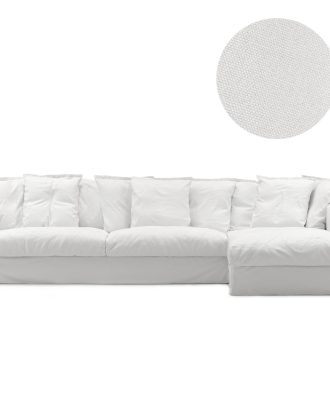 Decotique Le Grand Air Klädsel 3-sits Divan Höger - Möbelklädsel Bomull Vit