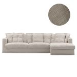 Decotique Le Grand Air Klädsel 3-sits Divan Höger - Möbelklädsel Linne Natural Blonde