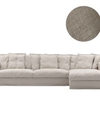 Decotique Le Grand Air Klädsel 3-sits Divan Höger - Möbelklädsel Linne Natural Blonde
