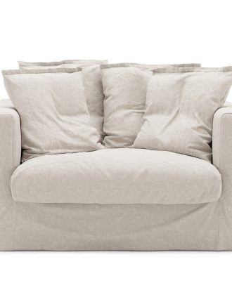 Decotique Le Grand Air Loveseat Linen Fåtölj - Fåtöljer Linne Creamy White