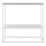 Decotique Marvelous Sideboard 90x80 Cm Jurasten / - Sidobord & Avlastningsbord Pulverlackerad Metall Vit